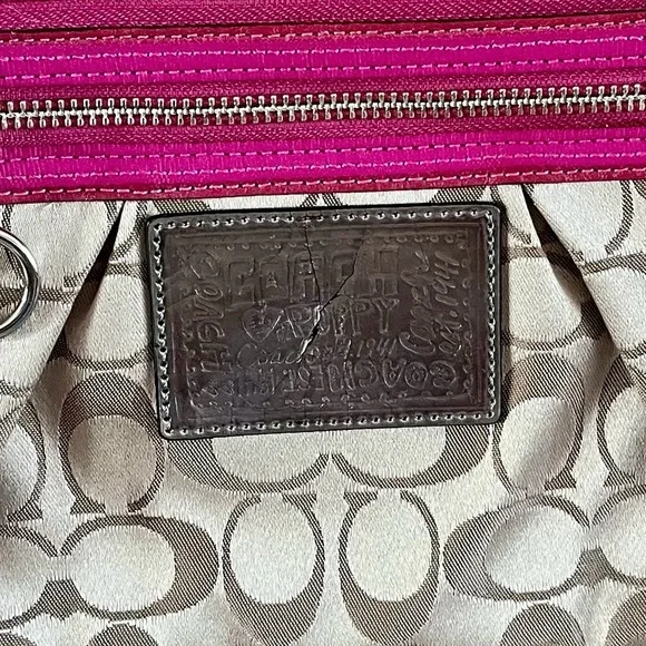 Hostess Pick Coach Signature Crossbody Bag - Pink and Brown - Picture 9 of 9